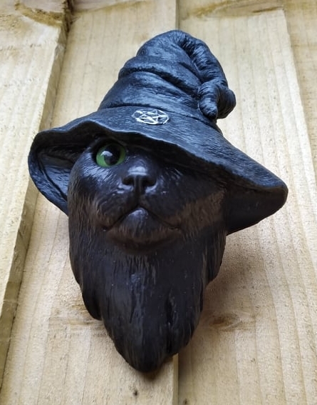 Witchy Cat by firky. Black cat Wearing witch hat