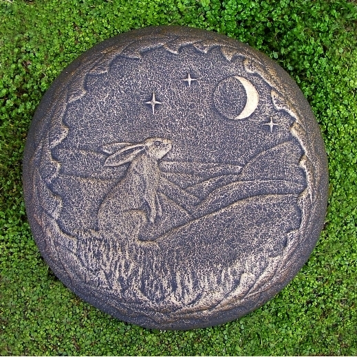 Moon Gazing Hare Plaque Garden Ornament